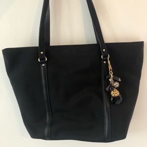 NWOT Talbot’s Black Tote Bag with Beaded Accents